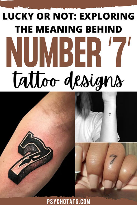 lucky or not the meaning behind the design of a number 7 tattoo Lucky 7 Tattoo Design, Number 7 Tattoo, Lucky 7 Tattoo, Number 13 Tattoos, Sparta Tattoo, 7 Tattoo, Number Tattoos, Number Tattoo, 13 Tattoos