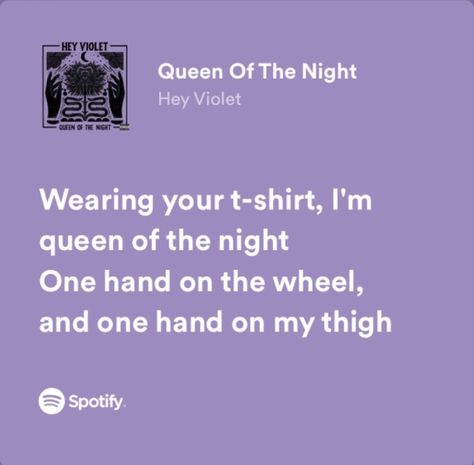 queen of the night by hey violet — spotify lyrics Hey Violet, Queen Of The Night, Scene Queens, Spotify Lyrics, Pop Rock, Music Playlist, Violet, Musical, Queen