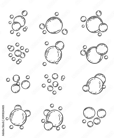 doodle sketch soap bubbles, drawing, engraving, ink, line art, vector Stock Vector | Adobe Stock Bubbles Up Tattoo, Ocean Bubbles Drawing, Embroidery Bubbles, Soap Bubbles Drawing, Bubbles Tattoos, Bubble Bath Illustration, Bubble Tattoo Ideas, Water Doodles, Bubble Drawings