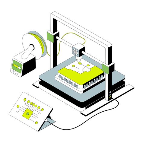 3d Printer Illustration, Receipt Png, Printer Clipart, Sitemap Design, Industry Illustration, Printer Vector, Electronics Illustration, Isometric Icons, Machine Illustration