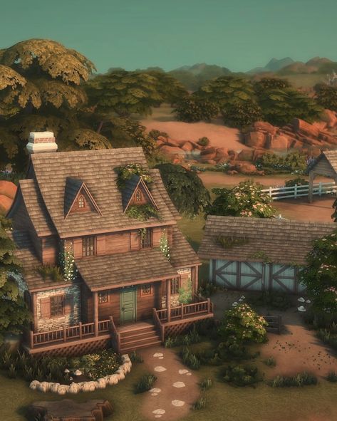 Megan 🍉 (@CrackedKyber_) on X Sims 4 Chestnut Ridge, Sims Cabin, Sims4 Ideas, Furniture Cc, Sims 4 House Building, House Building, Sims 4 Build, Sims 4 Houses, Sims House