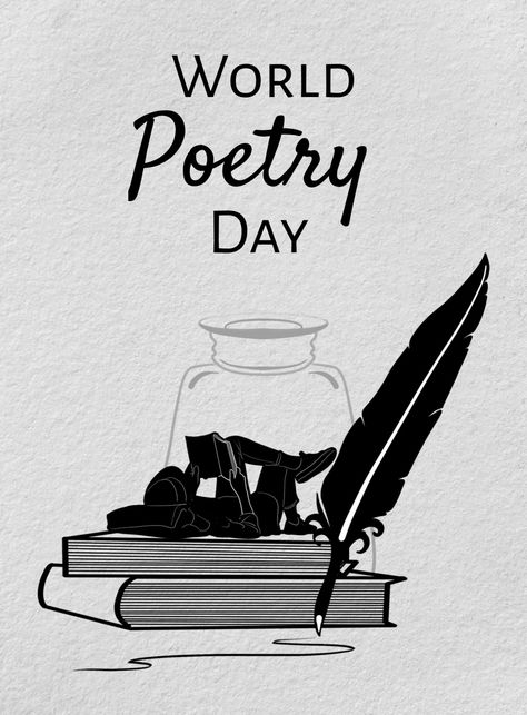 Poster of Poetry... World Poetry Day Poster, World Poetry Day, Poetry Wallpaper, Poetry Day, International Day, Poetry, Forest, Quick Saves