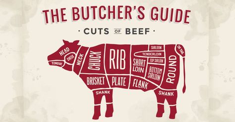 The Butcher's Guide to Cuts of Beef Butcher Diagram, Butcher's Cut, Cuts Of Beef, Meat Diet, Beef Sirloin, Tri Tip, Wagyu Beef, Butcher Shop, Beef Tenderloin