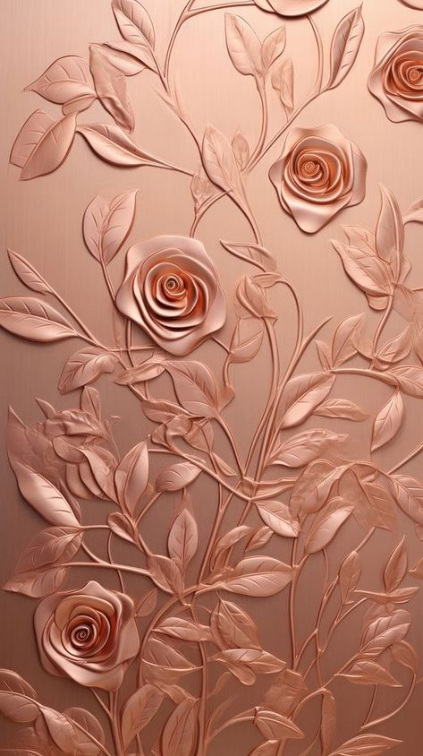 Vine bas relief small pattern oil paint rose art flower. | premium image by rawpixel.com / Ake Rose Gold Wall Paint, Flower Texture Pattern, Iphone Wallpaper Rose Gold, Wallpaper Rose Gold, Rose Gold Background, Texture Png, Rose Gold Backgrounds, Vampire Illustration, Wallpaper Rose