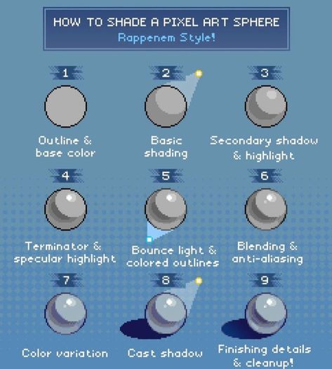 Sphere Shading, Pixel Animation, Pixel Art Tutorial, Cool Pixel Art, Pixel Art Characters, Isometric Art, Pixel Art Games, Low Poly Art, Silly Things