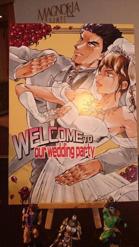 Jojo Wedding, Opm Manga, Jojo Jojo, Jojo's Bizarre Adventure Anime, Wedding Party Invites, Jojo Anime, Jojo Memes, Party Invites, Anime Memes Funny