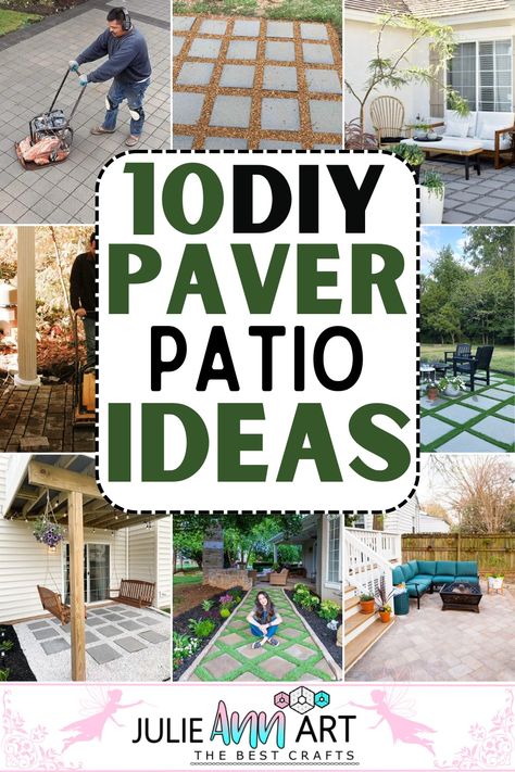 DIY Paver Patio Ideas 1 Outdoor Seating Area Diy, Diy Paver Patio, Diy Paver, Paver Patio Ideas, Inexpensive Patio, Concrete Paver Patio, Patio Blocks, Pavers Diy, Diy Patio Pavers