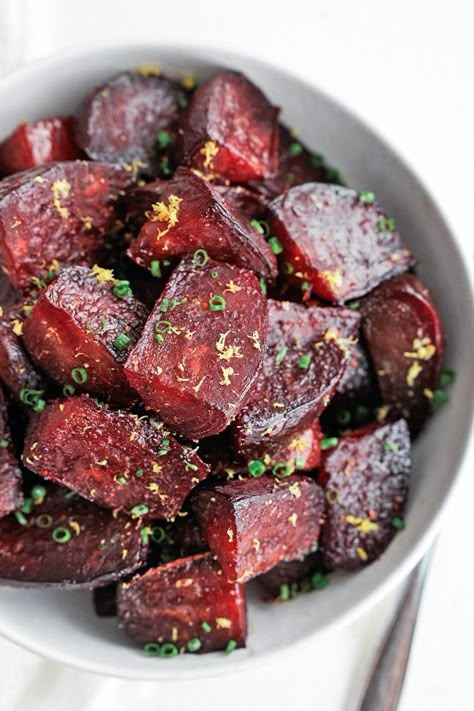 This easy-to-prepare roasted beets recipe are finish with pepper and fresh lemon zest for the perfect accompaniment to any main entrée. Canned Beets Recipe, Christmas Dinner For One, Red Beets Recipe, Vegan Swaps, Roasted Beets Recipe, Roasting Beets In Oven, Beets Recipe, Billy Parisi, Fresh Beets