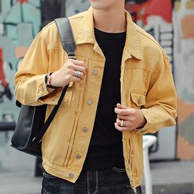 Yellow Jacket Outfit Men, Yellow Denim Jacket Outfit, Yellow Jeans Outfit, Denim Jacket Outfit Summer, Yellow Jacket Outfit, Oversized Denim Jacket Outfit, Yellow Denim Jacket, Alex Warren, Mustard Jacket