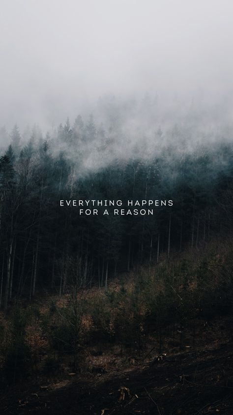 Meaningful Wallpaper, Deep Meaningful Quotes, Inspirational Quotes Wallpapers, Motivational Quotes Wallpaper, Inspirational Quotes Posters, Quotes Short, Motivational Wallpaper, Everything Happens For A Reason, Forest Wallpaper