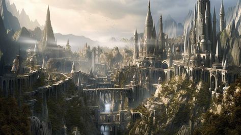 Elven City Name Generator - Fantasy Name Ideas For Elf Cities City Name Generator, Fantasy City Names, Fantasy Name Generator, Elf City, Elven City, Lotr Elves, Space Phone Wallpaper, Dragon City, Magic City