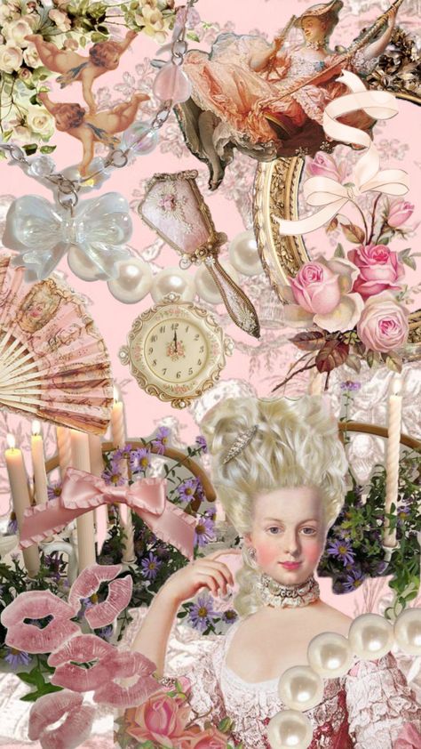 #renaissance #royal #pink #coquette #rococo Marie Antoinette Background, Pink Rococo Aesthetic, Rococo Art Aesthetic, Rococo Color Palette, Rococo Moodboard, Moodboard Coquette, Rococo Wallpaper, Pink Rococo, Rococo Aesthetic