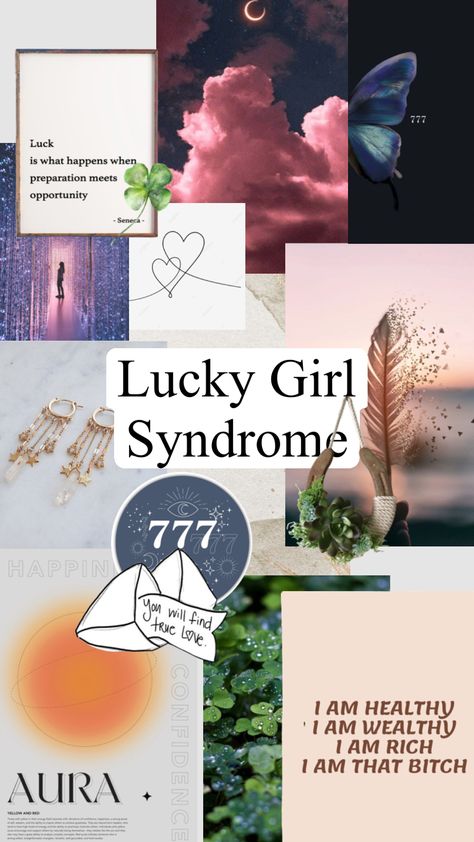 #lucky #girl #syndrome #luckygirlsyndrome #manifestation #luck Luck Manifestation Wallpaper, Lucky Girl Syndrome Wallpaper Aesthetic, Luck Girl Syndrome, Lucky Girl Syndrome Aesthetic, Feminine Vision Board, Lucky Girl Syndrome Wallpaper, Lucky Girl Wallpaper, Lucky Girl Syndrome Affirmation, Lucky Girl Aesthetic