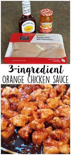 3-Ingredient Orange Chicken Sauce Recipe - This was SO easy and my husband requests it weekly! Orange Chicken Sauce Recipe, 3 Ingredient Orange Chicken, Orange Chicken Sauce, Chicken Sauce Recipes, Chicken Sauce, Mapo Tofu, Cheese Puffs, Sauce For Chicken, Orange Chicken