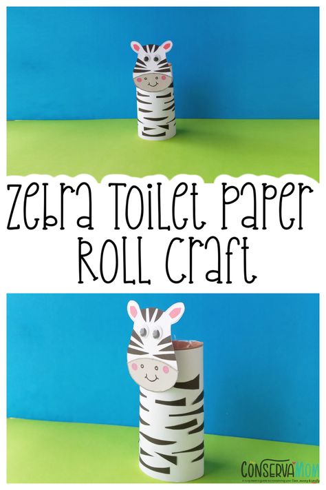 Zebra Toilet Paper Roll Craft, Toilet Paper Roll Crafts Jungle, Preschool Zebra Craft, Zebra Crafts Preschool, Zebra Crafts For Kids, Zebra Craft, Giraffe Room, Toilet Paper Roll Craft, Safari Activities