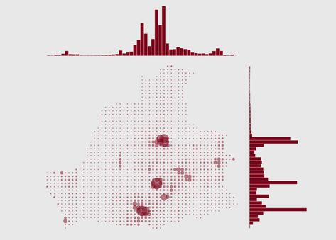 How to Make a Grid Map with Histograms in R with ggplot Map Visualization Design, Soundscape Mapping, Sound Mapping Architecture, Histogram Design, Map Data Visualization, Map Analysis, Data Mapping, Sound Mapping, Graphic Map