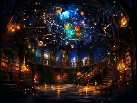 Magical Bookstore, Fantastic Architecture, Magical Library, Magic Realms, Fantasy Houses, Fantasy Rooms, Library Aesthetic, Underwater Art, Landscape Concept