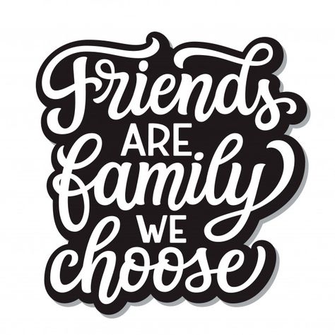 Family Typography Design, Friendship Typography, Family Typography, Friend Quote, 5 Best Friends, Handmade Quotes, 3 Best Friends, Best Friend Day, Vector Quotes