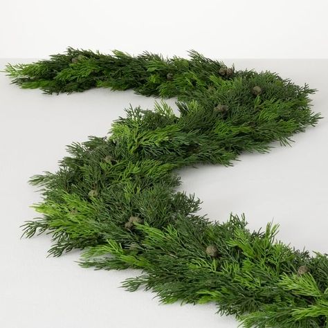 Cypress Garland, Artificial Christmas Garland, Pine Garland, Artificial Garland, Berry Garland, Christmas Crafts Decorations, Holiday Themes, Holiday Gathering, Green Christmas