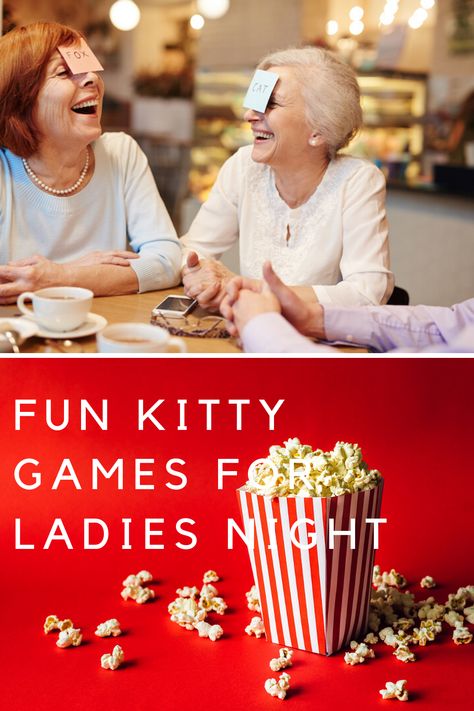 Games For Ladies Night Woman Fun, Lady Party Games, Fun Games For Ladies Night, Party Games For Ladies For Women, Ladies Night Game Ideas, Adult Women Party Games, Girls Dinner Party Ladies Night, Fun Ladies Night Games, High Tea Party Games For Adults