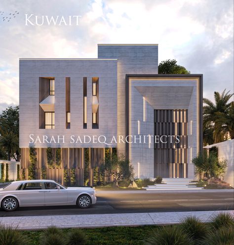 Sara Sadeq Architecture, Entrance Portal, Sarah Sadeq, Sarah Sadeq Architects, Modern Elevation, Stone Wall Design, Architecture Elevation, Facade Architecture Design, Best Modern House Design