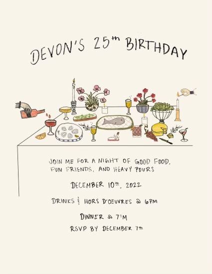 Party Tips And Tricks, Quirky Invitations, Birthday 2023, Birthday Dinner Party, Desain Editorial, Party Tips, 24th Birthday, 29th Birthday, Fall Dinner