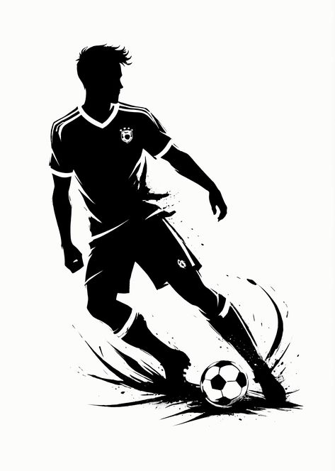 soccer player, footbal, futbal, eurocup, copa america, tattoo design, footbal wallpaper, soccer wallpaper, soccer art, men playing, sport, mencave home decor, ink illustration, silhouette Copa America Tattoo, Football Illustration Art, Wallpapers Football, Wallpaper Soccer, Soccer Themed Bedroom, America Tattoo, Soccer Silhouette, Soccer Tattoos, Soccer Wallpaper