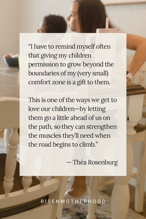 As moms, we naturally want to shield and protect our kids from discomfort. But giving them opportunities to wrestle with the uncomfortable and the unknown can actually help grow their dependency on Jesus and equip them for bigger, harder trials yet to come. Click to read more from Théa Rosenburg on Risen Motherhood, a blog for Christian moms! | Encouragement for Christian Moms with Babies, Toddlers, and Young Children Risen Motherhood, Godly Mother, Happy Homemaking, Inspirational Quotes For Moms, Motherhood Encouragement, Motherhood Quotes, Mom Encouragement, Christian Motherhood, Motherhood Inspiration