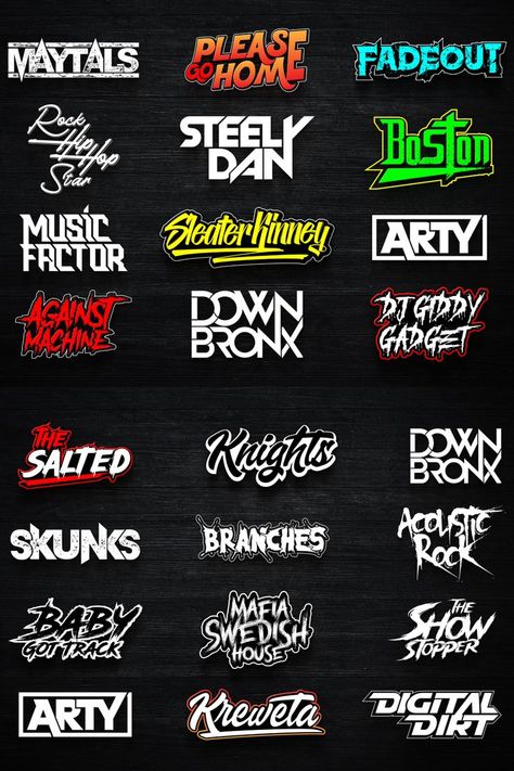 I am specialist in graphics design in illustrator and photoshop expert. I will provide you dj band hiphop rock rap producer typography studio record edm custom logo or any business text logo. Hiphop Logo, Barber Logo, Rock Band Logos, Initials Logo Design, Text Logo Design, Logo Design Process, Studio Recording, Studio Logo, Band Logos