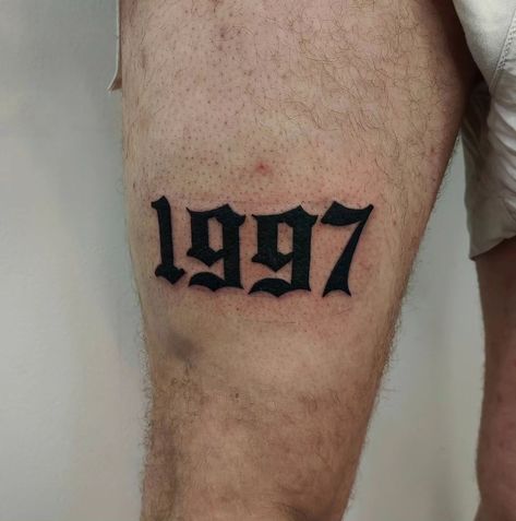 Tired of whipping out your ID to prove you're an adult? Get your birth year tattooed, problem solved!😁 . . #tattoo #tattooideas #oldschool #minitattoo #canadatattoo #ottawatattoo 1997 Tattoo, Ottawa Tattoo, Canada Tattoo, Problem Solved, Birth Year, Tattoo Lettering, Prove It, Mini Tattoos, Tattoo On