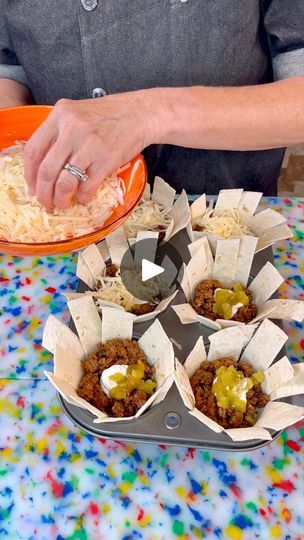 Tacos In Muffin Tins, Taco Muffins Cups, Taco In Muffin Pan, Muffin Tin Tacos, Tacos In Muffin Pan, Taco Pockets Tortillas, Taco Cups With Tortillas Muffin Tins, Taco Muffins, Taco Pockets