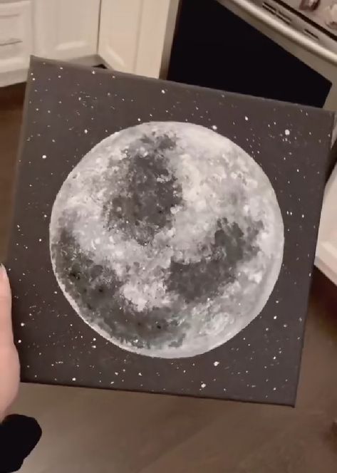 Moon Sketch, Vinyl Art Paint, Acrylic Art Projects, Drawing Ideas List, Easy Cartoon Drawings, Art Painting Tools, Moon Painting, Cute Paintings, Art Drawings Sketches Creative