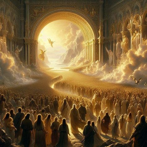 People In Heaven, God Kingdom, Cloud Of Witnesses, Throne Room Of Heaven, Kingdom Of God Art, Biblical Scenes, Prophetic Art Revelation, Throne Of God Heavens, Throne Room Of God