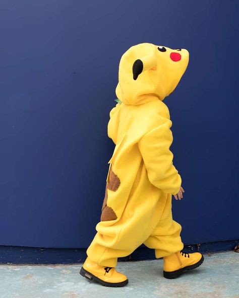 DIY Pikachu Costume - Pichachu Costume, Pikachu Costume Diy, Diy Pikachu Costume, Pikachu Halloween Costume, Diy Pikachu, Pikachu Halloween, Sew Halloween Costume, Pikachu Costume, Pokemon Room