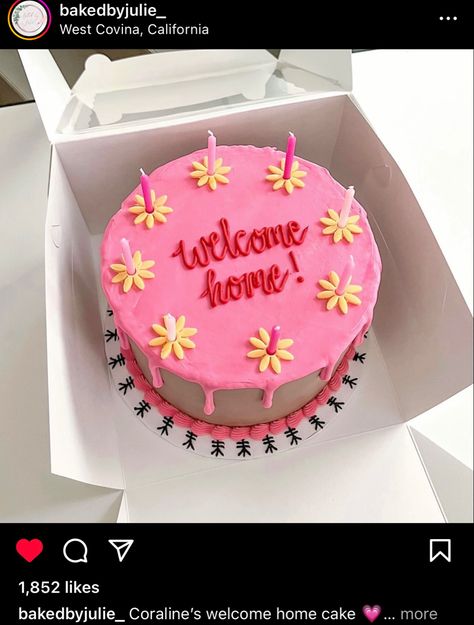 Cakes From Movies, Welcome Cake Ideas, Coraline Cake Ideas, Coraline Welcome Home Cake, Coraline Birthday Cake, Caroline Cake, Welcome Home Cake, Coraline Birthday, Welcome Home Cakes