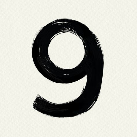 Number Nine Aesthetic, 9 Number Design Fonts, Number 9 Aesthetic, 9 Number Logo, Alphabet Painting, Typography Psd, Random Number Generator, Hand Lettering Typography, Number Wallpaper