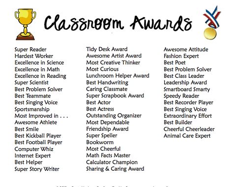 Classroom Award Ideas Pinterest Classroom, Classroom Awards, Soccer Awards, Class Awards, Perfect Attendance, School Awards, Award Ideas, Classroom Rewards, Student Humor