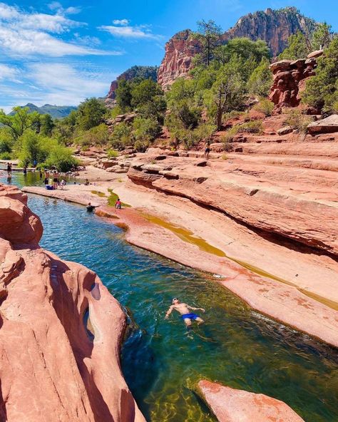 Slide Rock State Park, AZ Florida Vacation Spots, Slide Rock State Park, Arizona Trip, Slide Rock, Oak Creek Canyon, Arizona Vacation, Arizona Hiking, Arizona Travel, Arizona Usa