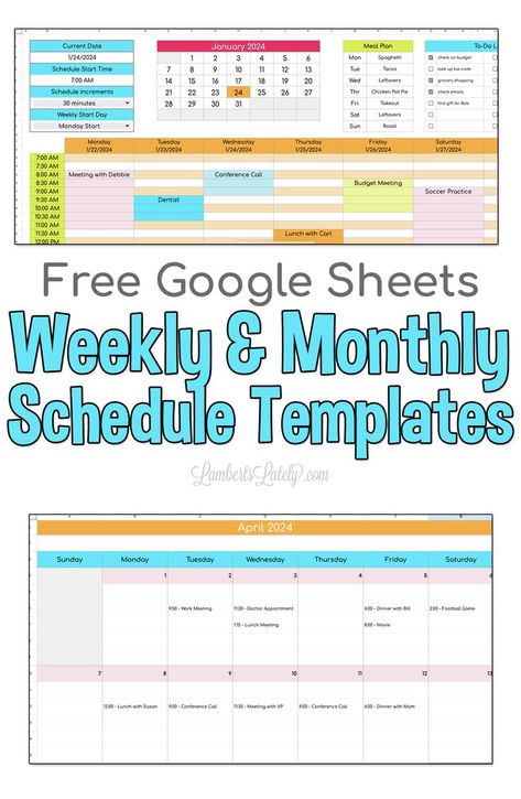 free google sheets weekly & monthly schedule templates. Google Sheets Calendar Templates Free, Productivity Planner Template, Free Google Sheets Templates, Work Time Sheet, Weekly Schedule Template Excel, Work Schedule Template, Monthly Schedule Template, Organized Money, Google Sheets Templates