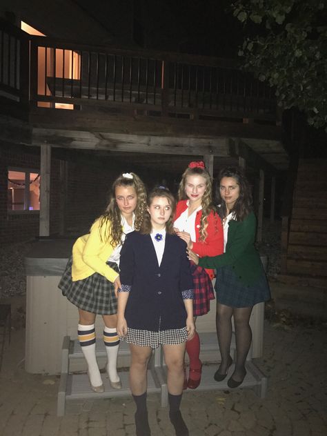 Halloween Costumes For4, Fancy Dress Costumes For 4 People, Group Halloween Costume Aesthetic, Encanto Sisters Costume, Holloween Costume Ideas 4 Friends Scary, Halloween Costume Ideas For 5 Friends, Group Day Costumes, Halloween Costumes Friends Group Of 5, The Heathers Halloween Costume