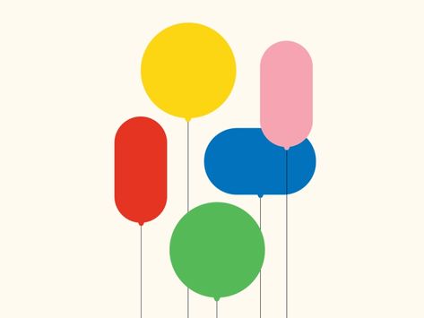 Balloons by Michele Byrne on Dribbble The Good Egg, Kids Branding Design, Kids Graphic Design, Balloon Logo, Balloon Illustration, Balloon Shapes, Learning Design, Pattern Images, Balloon Design