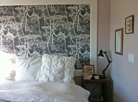 Wallpaper & Wrapping Paper: Creative Uses In Your Home - Driven by Decor Diy Wallpaper Headboard, Wallpaper Headboard, Driven By Decor, Cole And Son Wallpaper, Framed Wallpaper, Frame Headboard, Farmhouse Style Kitchen, Space Decor, Wallpaper Decor