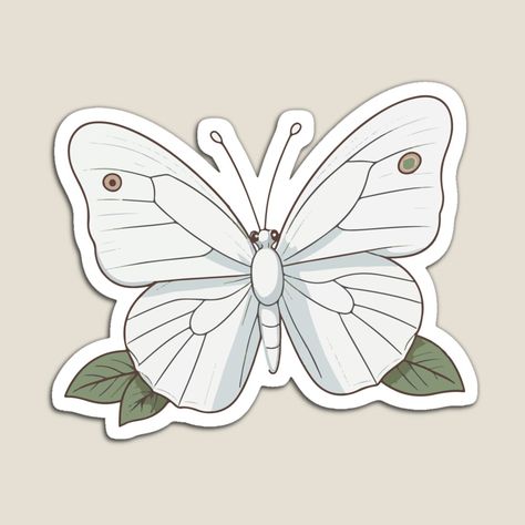 Get my art printed on awesome products. Support me at Redbubble #RBandME: https://www.redbubble.com/i/magnet/Small-White-Butterfly-by-Atlantico54/161274316.TBCTK?asc=u Butterfly Magnet, White Butterfly, Dog Mat, Colorful Prints, Bugs, Insects, My Art, Awesome Products, Magnets