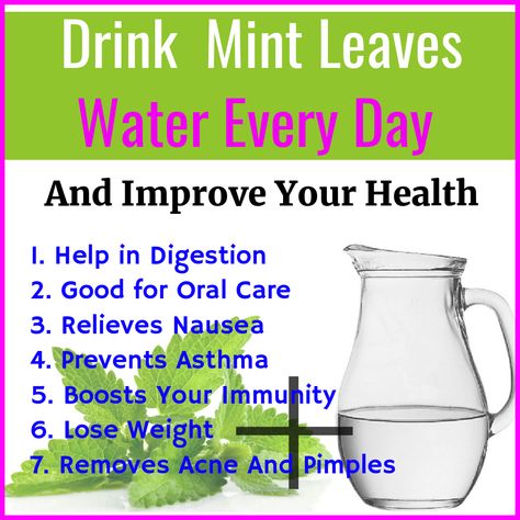 Drinking mint water daily is beneficial for your health. It offers benefits like help in digestion, prevents Asthma, detoxes your body and many more.  The mint leaves protect your body against various diseases.    You can drink mint infused water at any time during the day, and recipe to prepare this natural drink is very easy.   #mintbenefits #mintwater #health #homeremediesbyjd #healthdrink  #naturaldrink #weightlossdrink #mintleaves Benefits Of Mint Leaves In Water, Mint Water Benefits, Mint Leaves Benefits, Mint Infused Water, How To Relieve Nausea, Mint Water, Natural Drinks, Alkaline Foods, Science Fiction Tv