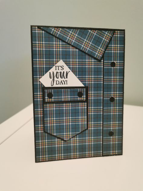 Masculine Card Inspiration with Plaid Tidings by Stampin' Up! Masculine Birthday Cards Cricut, Mens Greeting Cards, Masculine Birthday Cards Handmade Simple, Mans Birthday Card Handmade, Birthday Cards Diy For Men, Birthday Cards For Males, Cards For Men Handmade Birthday, Handmade Mens Birthday Cards, Stampin Up Mens Cards