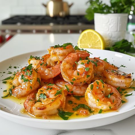 Shrimp Francese Recipe Shrimp Provencal, Shrimp Francese, Continental Cuisine, Vacation Food, Crispy Shrimp, Prawn Shrimp, Prawn Recipes, Easy Seafood, The Bayou