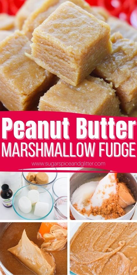 Peanut Butter Marshmallow Fudge, Easy Peanut Butter Fudge Recipe, Fudge With Marshmallow Cream, Best Peanut Butter Fudge, Peanut Butter Fudge Recipes Easy, Easy Peanut Butter Fudge, Marshmallow Fudge Recipe, Marshmallow Fudge, Homemade Fudge Recipes