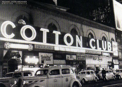 Cotton Club  November 4, 1927 Duke Ellington’s big band opened at the famed Cotton Club in Harlem. It was the first appearance of the Duke’s new and larger group. The Cotton Club, Vintage Foto's, Duke Ellington, Club Poster, Cotton Club, Musica Rock, Billie Holiday, Louis Armstrong, Jazz Club