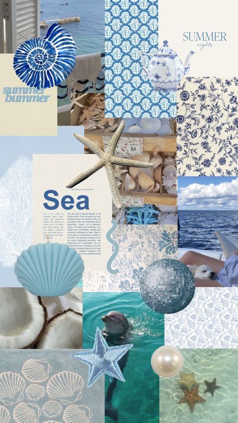 #coastalgrandaughter #wallpaper Create Collage, Summer Nights, Creative Play, Textured Background, Mood Board, Texture