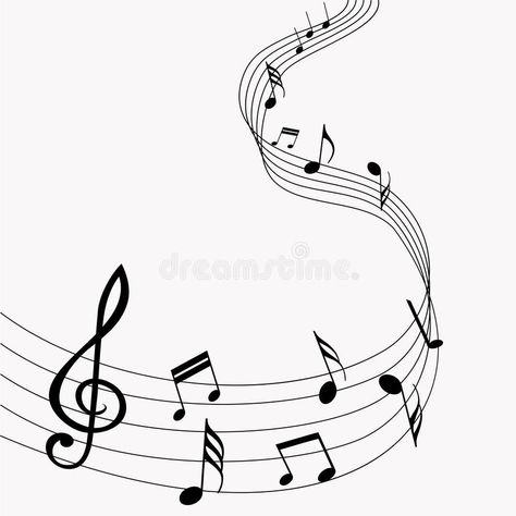 Musical Notes Illustration, Music Note Illustration, Music Illustration Design, Music Notes Illustration, Music Line Art, Music Vector Illustration, Music Note Art, Live Music Poster, Law Tattoo